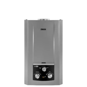 Zanussi Delta 10 Liter Gas Water Heater With Season Selection Knob Silver ZYG10113SL