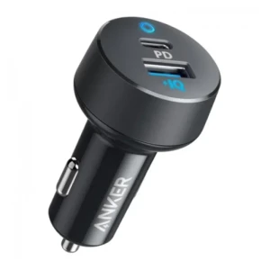 Anker A2732HF1 Car Charger with Dual USB and Type C Ports Black and Gray