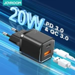 JOYROOM L-QP207 20W Dual Port Mini Fast Charger Adapter Black