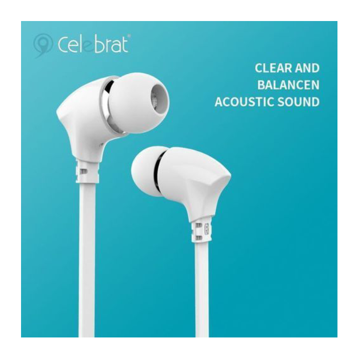 Celebrat G3 Clean and Balanced Acoustic Earphones Whiteضمان شهر
