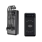Proda PD-P92 Power Bank 10000mAh with Lightning, Type C, Micro USB Ports - Black
