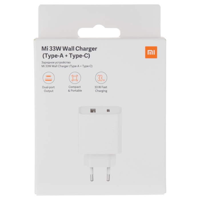Xiaomi Mi 33W Wall Charger Type-A+ Type-C EU White