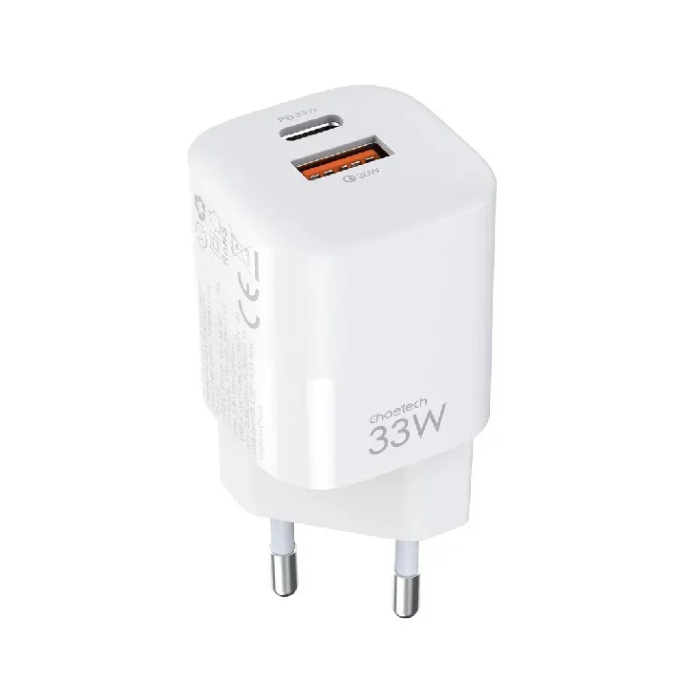 Choetech CHT-PD5006 Fast Wall Charger USB Type C For iPhone PD QC 33W White