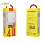 LDNIO A4403 4USB Fast Charger with Cable Type C White