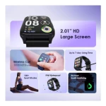 Oraimo OSW-801 Watch 4 Plus 2.01 inch HD Large Screen Smart Watch - Black