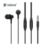 Celebrat G25 Earphone With Microphone Controller 1.2 Meter Length Black 14 Day Warranty