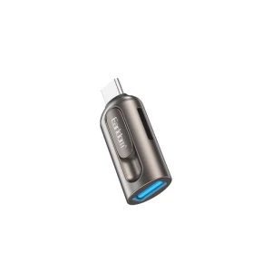 Earldom ET-OT98, 2-in-1 OTG Card Reader, USB-C Connector, USB-A port Black – 14 Days Warranty