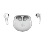 Itel T1 Neo Wireless Earbuds with Noise Cancellation, Touch Control, Water Resistance Black - White