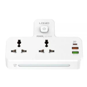 LDNIO SC2311 3-Port USB Charger Extension 2 Sockets Power Strip 20W - 14 Days Warranty