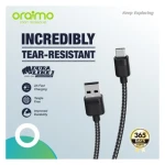 Oraimo Duraline3 OCD-C32 Braided 1Meter 3A Fast Type-C Data Cable - Black