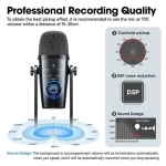 Jmary MC-PW10 USB Microphone for Podcasting, Gaming, Streaming, Recordings with Noise Reduction