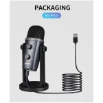 Jmary MC-PW10 USB Microphone for Podcasting, Gaming, Streaming, Recordings with Noise Reduction