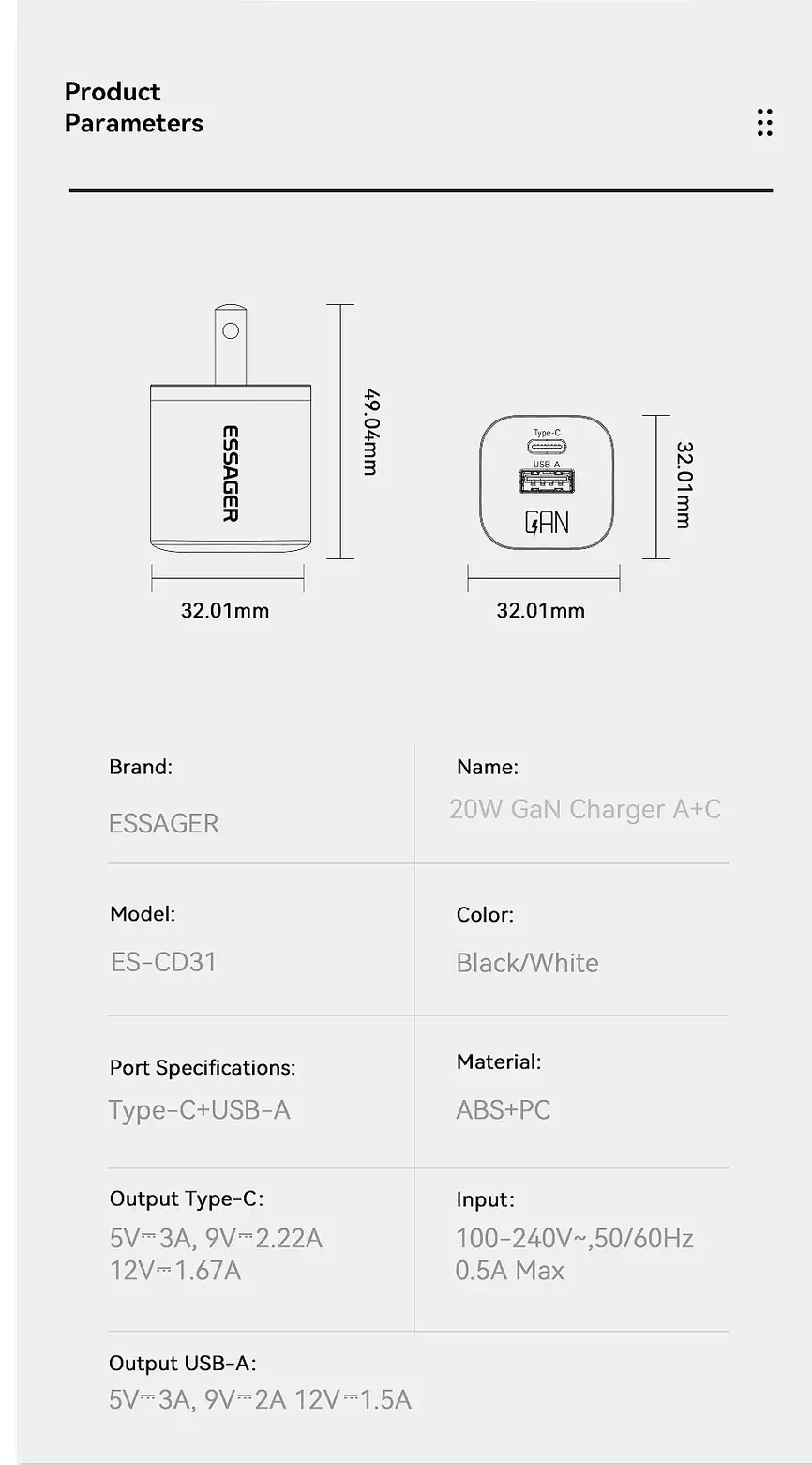 charger 20w