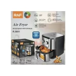 RAF Air Fryer 8 Liter 1800 Watt Black*Silver R.5001