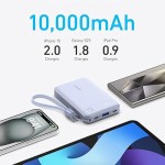 باور بانك أنكر باور كور 10000 مللي أمبير بقوة 22.5 واط، 3 منافذ، أبيض - A1257H21