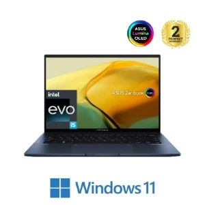 ASUS Zenbook 14 OLED UX3402ZA-OLED005W Laptop 14-inch 2.8K OLED Intel Ci5-1240P 8GB RAM 512GB SSD Intel Iris Xe Win11 Sleeve 90NB0WC1-M00850 Blue