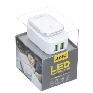 LDNIO A2205 Wall Charger with Night Light and 2 USB with Micro Cable