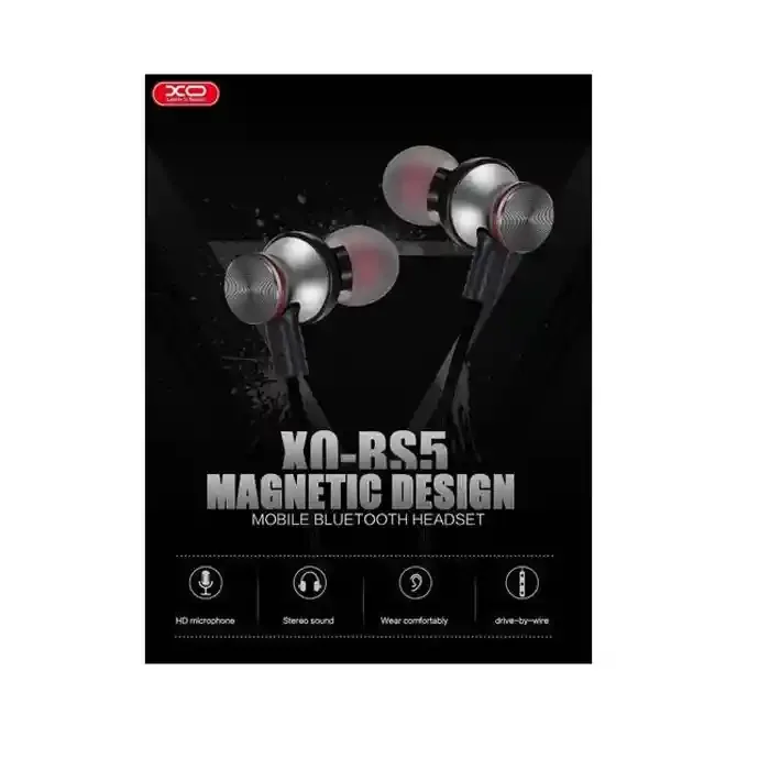 XO-BS5 Sports Wireless Bluetooth Earphone Magnetic Design Black