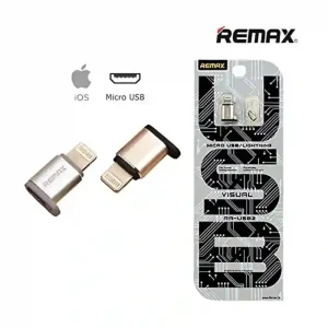 REMAX, Visual RA-USB2, Micro USB to Lightning Adapter for Apple, GOLD