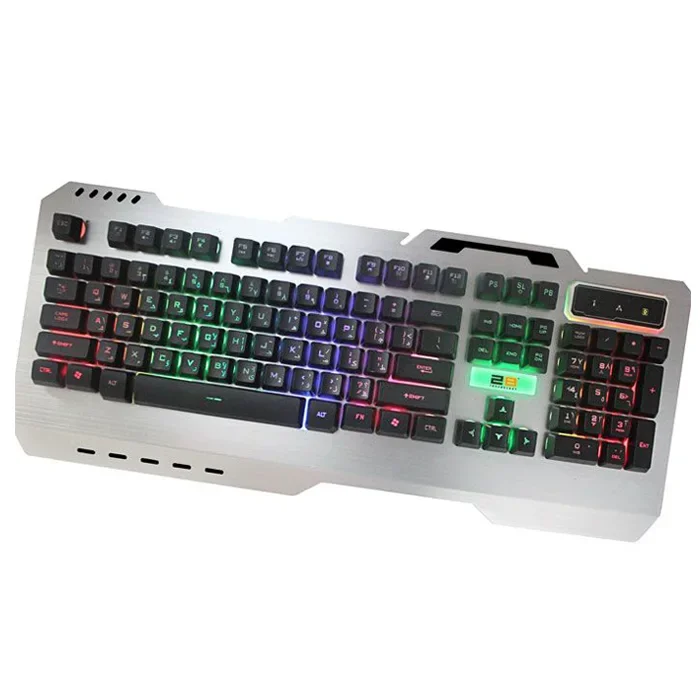 2B Multimedia Metal Gaming keyboard With 3 Background Colors