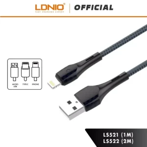 LDNIO LS522 Lightning 2.4A Fast Charging Data Cable 2M