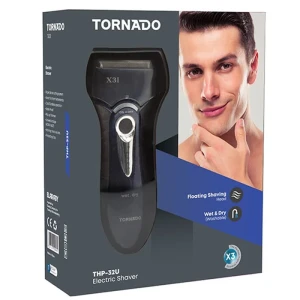 TORNADO Shaver With 3 Blades Shaving System and Waterproof -  THP-32U