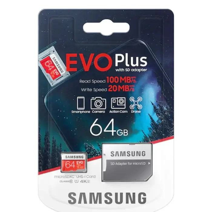 Samsung EVO Plus microSDXC Memory Card 64GB - MC64HA