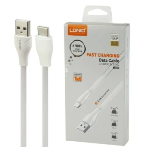 LDNIO Ls551 USB Type-C Mobile Fast Charging 1M Cable 2.1 A – White