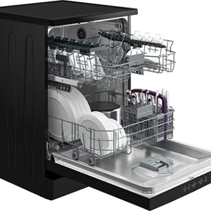 BEKO Freestanding Dishwasher 14 Place Settings 5 Programs, Full Size, Black - BDFN15420B