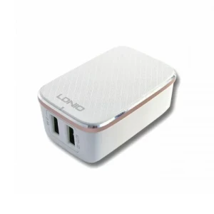 LDNIO A2204 Lightning USB Travel Wall 2 Ports Fast Charger
