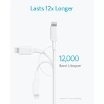Anker A8832H21 USB C to Lightning 1 Meter Cable White