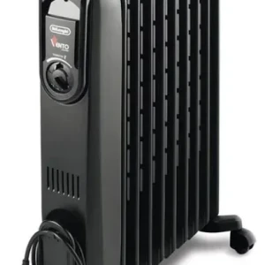 Delonghi V550920.B Vento Oil Heater 9 Fins 2000 Watt, Black