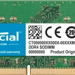 CRUCIAL 16GB DDR4 2666 Mhz Unbuffered Sodimm Laptop RAM