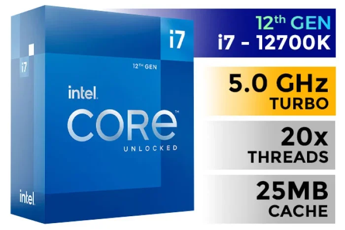 Intel® Core™ i7-12700K Desktop Processor, 25M Cache, up to 5.00 GHz