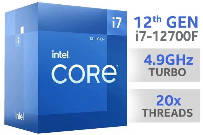 Intel® Core™ i7-12700F Desktop Processor, 25M Cache, up to 4.90 GHz