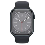 Apple Series 8 Smart Watch 45mm Midnight Sport Band Midnight Aluminum case