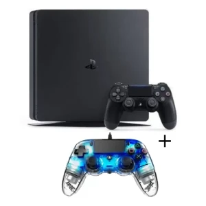 Sony PlayStation 4 Slim 500GB Gaming Console  Nacon Wired Illuminated Controller Gamepad