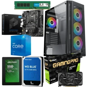 PC Gaming Bundle Intel Ci5-11400F MSI H510M-A PRO Motherboard 16GB RAM 1TB HDD 120GB SSD NVIDIA GeForce GTX 1650 4GB Gaming Case