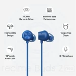 REALME Buds 2 Neo in-Ear Wired Earphones with Microphone Blue