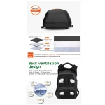 Laptop Bag DTBG  D8027 15.6 Inch  Anti-theft Waterproof Casual Laptop  Backpack black