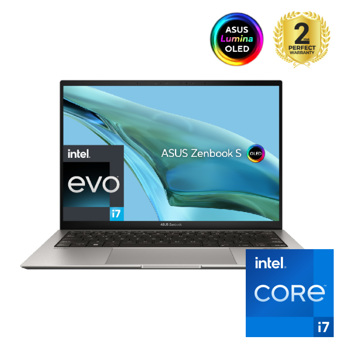 ASUS Zenbook S13 OLED UX5304VA-OLED007W Laptop Intel Ci7-1355U 16GB 1TB SSD Intel Iris Xe 13.3 Inch OLED Win 11 Basalt Grey 90NB0Z92-M004R0