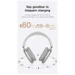 9S Max Headphones wireless Bluetooth With Mic Headset Headphones Silver - 1month Warranty