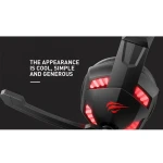 Havit Gamenote HV-H2032D Red Led Light Gaming Headset With Noise Cancellation  Microphone