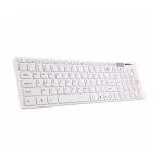 اي-روك  K-06   لوحة مفاتيح  وماوس لاسلكي 2.4 جيجا مجموعة كومبو - أبيض