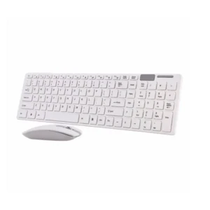 اي-روك  K-06   لوحة مفاتيح  وماوس لاسلكي 2.4 جيجا مجموعة كومبو - أبيض