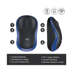 Logitech M185 Wireless Mouse Blue