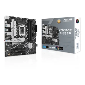 Asus PRIME B760M-A D4-CSM, Intel® B760 (LGA 1700) mATX motherboard, PCIe 4.0 - 90MB1D00-M1EAYC