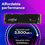 ذاكرة SSD داخلية كروشيال P3  سعة500 جيجا M.2 Gen4.0 NVME