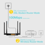 TP-Link Archer VR300 AC1200 Wireless VDSL/ADSL Modem Router 4 PORT