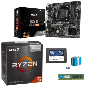 PC Bundle AMD Ryzen 5 4600G Box 6 Core Desktop Processor + MSI PRO B450M PRO-VDH MAX AM4 Motherboard